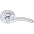 Emtek Aireon Brass Door Handle in Polished Chrome with Regular rosette