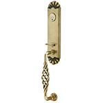 Emtek Valley Forge Entry Door Handle Set in French Antique