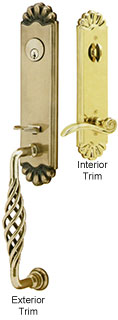 Emtek Valley Forge Brass Entry Door Handle