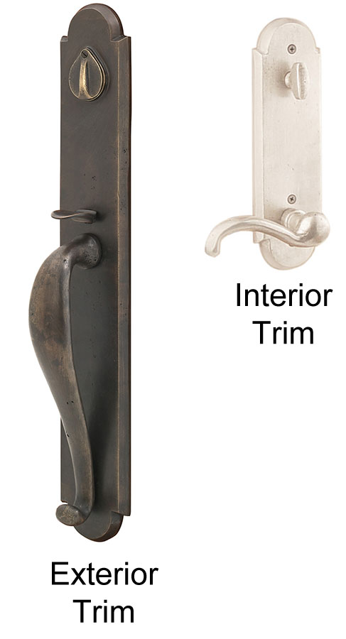 Door Lock Set Wrought Steel by Emtek Lafayette 8208 Left Hand Oil Rubbed Bronze 