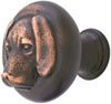 Emtek Dachshund Brass Cabinet Knob in Oil Rubbed Bronze