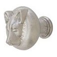 Emtek Brass German Shepherd Cabinet Knob in Satin Nickel
