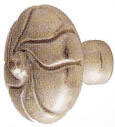 Emtek Art Nouveau Bronze Cabinet Knob in Silver Patina