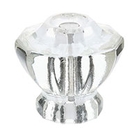 Emtek Astoria Clear Crystal Cabinet Knob in Satin Nickel