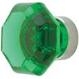 Emtek Old Town Emerald Crystal Cabinet Knob in Satin Nickel