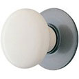 Emtek Almond Porcelain Cabinet Knob in Pewter