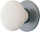 Emtek Almond Porcelain Cabinet Knob in Pewter