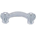 Emtek Astoria Clear Crystal Cabinet Pull in Satin Nickel