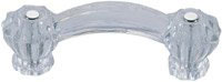 Emtek Astoria Clear Crystal Cabinet Pull in Satin Nickel