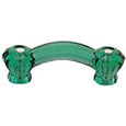 Emtek Astoria Emerald Crystal Cabinet Pull in Polished Brass