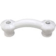 Emtek Astoria Milk Crystal Cabinet Pull in Satin Nickel