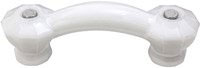 Emtek Astoria Milk Crystal Cabinet Pull in Satin Nickel