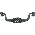 Emtek Lafayette Wrought Steel Drop-Drawer  Pull in Flat Black