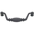 Emtek Normandy Wrought Steel Drop-Drawer  Pull in Flat Black