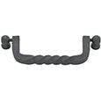 Emtek San Carlos Wrought Steel Drop-Drawer  Pull in Flat Black