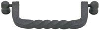 Emtek San Carlos Wrought Steel Drop-Drawer Pull in Flat Black