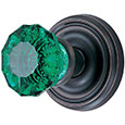 Emtek Astoria Emerald Crystal Door Knob in Oil Rubbed Bronze with Regular rosette