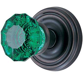 Emtek Crystal Astoria Emerald Style Door Knob