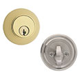 Emtek Regular Brass Deadbolt Door Lock in PVD and Satin Nickel