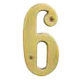 Emtek 6-inch Brass "6" Address Number in PVD