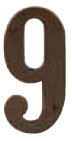 Emtek Brass 6" "9" Address Number in Oil Rubbed Bronze