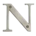 Emtek 6-inch Brass "N" House Letter in Satin Nickel