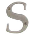 Emtek 6-inch Brass "S" House Letter in Satin Nickel