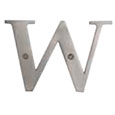Emtek 6-inch Brass "W" House Letter in Satin Nickel