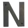 Emtek 4-inch Bronze "N" House Letter in Medium Bronze