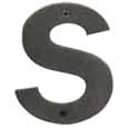 Emtek 4-inch Bronze "S" House Letter in Medium Bronze
