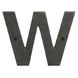 Emtek 4-inch Bronze "W" House Letter in Medium Bronze