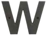 Emtek Bronze 4" Direction "W" House Letter in Medium Bronze