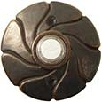 Emtek Style #17 Bronze Doorbell Cover in Medium Bronze