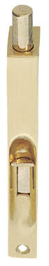 Emtek 6" Square Brass Flush Bolt in Polished Brass
