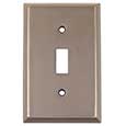 Emtek Colonial 1-Toggle Brass Switch Plate in Oil Rubbed Bronze