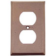 Emtek Lost Wax 1-Duplex Bronze Outlet Cover in Deep Burgundy