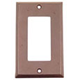 Emtek Lost Wax 1-Rocker Bronze Switch Plate in Deep Burgundy