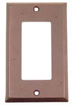 Emtek Lost Wax 1-Rocker Bronze Switchplate in Deep Burgundy