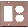 Emtek Lost Wax 1-Rocker/1-Duplex Bronze Switch Plate in Deep Burgundy