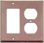 Emtek Lost Wax 1-Rocker/1-Duplex Bronze Switchplate in Deep Burgundy
