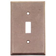 Emtek Lost Wax 1-Toggle Bronze Switch Plate in Deep Burgundy