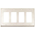 Emtek Lost Wax 4-Rocker Bronze Switch Plate in Silver Patina