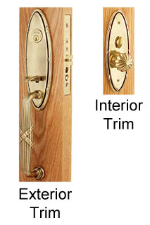 Emtek Oval Ribbon & Reed Brass Mortise Lock