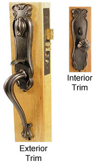 Emtek Art Nouveau Bronze Mortise Lock