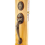 Emtek Naples Bronze Mortise Door Lock Set in Deep Burgundy