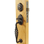 Emtek Lafayette Sectional Mortise Door Lock Set in Flat Black