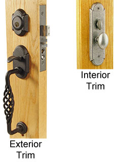 Emtek Lafayette Sectional Wrought Steel Mortise Lock