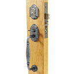 Emtek Normandy Sectional Mortise Door Lock Set in Satin Steel