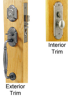 Emtek Normandy Sectional Wrought Steel Mortise Lock