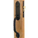 Emtek San Carlos Monolithic Mortise Door Lock Set in Flat Black